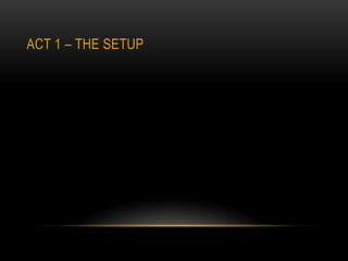 ACT 1 – THE SETUP
 