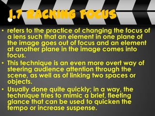 Focus Racking Photography Cinematography | PPTX