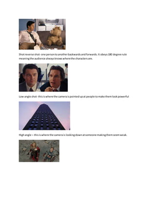 Cinematography and Shots