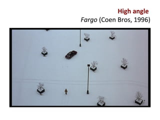 High angle
Fargo (Coen Bros, 1996)
 