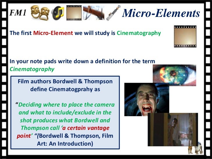 Cinematography Lesson 1 Cinematography Lesson 1