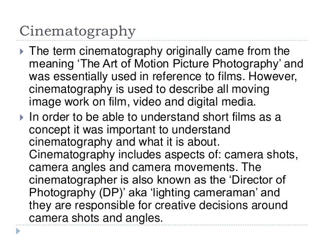 Cinematography Powerpoint