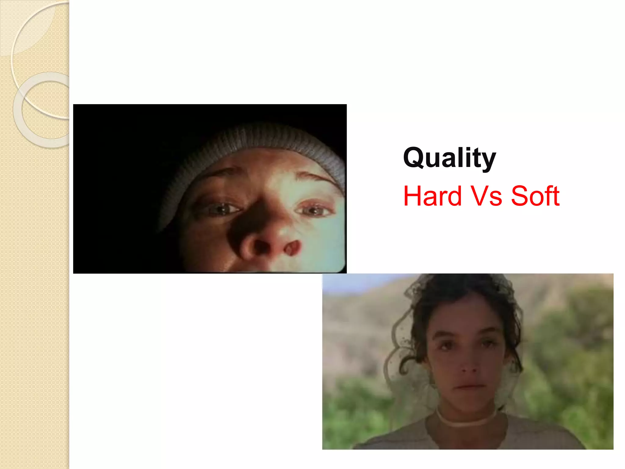 Quality
Hard Vs Soft
 