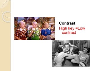 Contrast
High key =Low
contrast
 