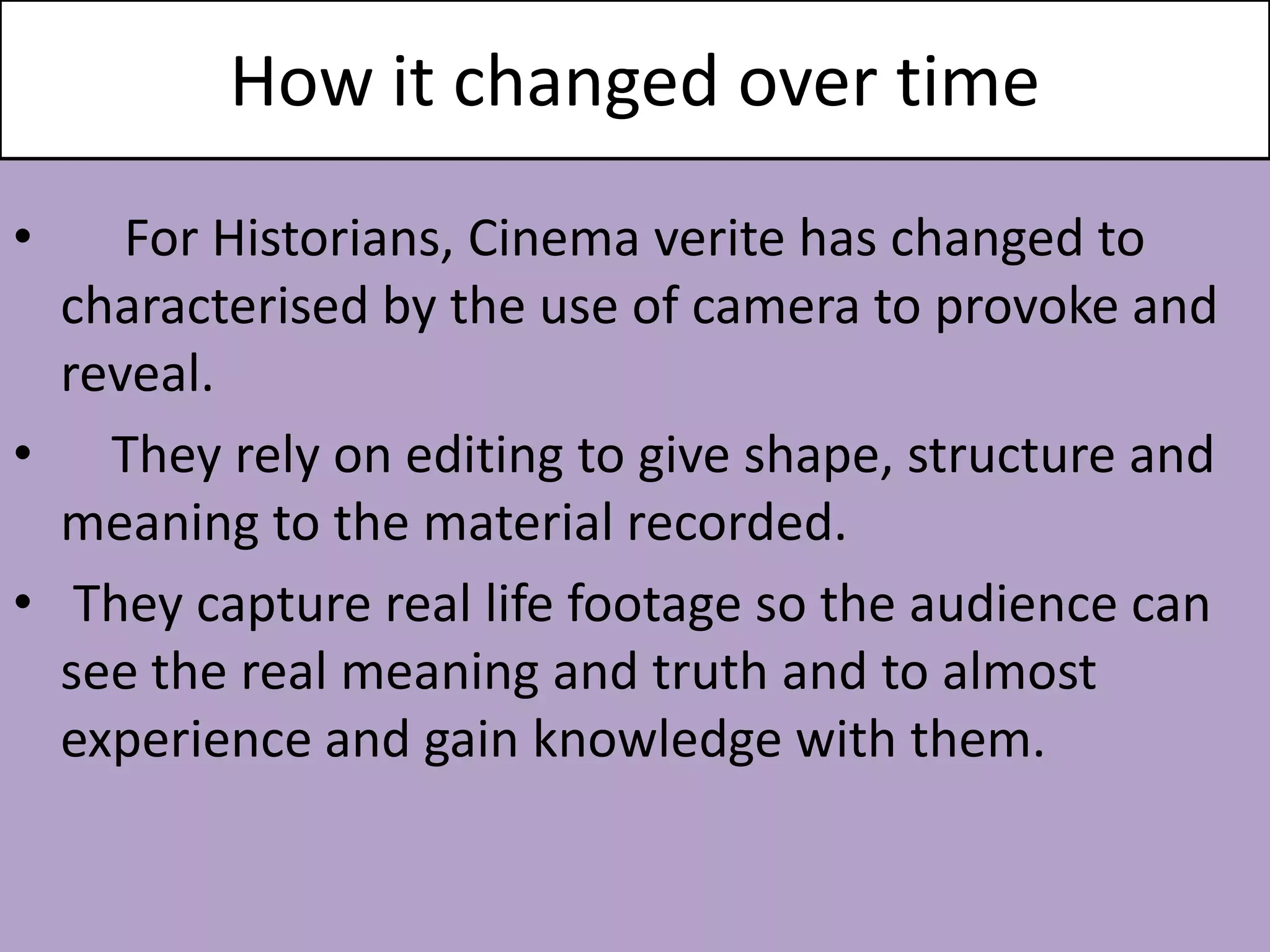 Cinema vertie | PPTX