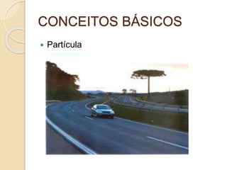 CONCEITOS BÁSICOS 
 Partícula 
 