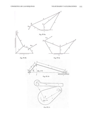 CINEMÁTICA DE LAS MÁQUINAS                       VELOCIDADES Y ACELERACIONES   111




                             Fig. P5.9a




          Fig. P5.9b                               Fig. P5.9c




                                  Fig. P5.10




                                    Fig. P5.11
 