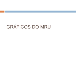 GRÁFICOS DO MRU
 