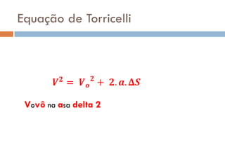 Equação de Torricelli
Vovô na asa delta 2
 