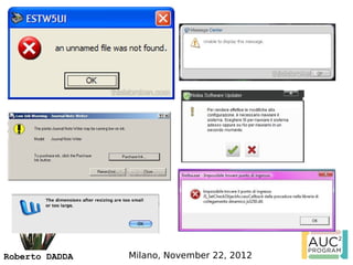 Roberto DADDA   Milano, November 22, 2012
 