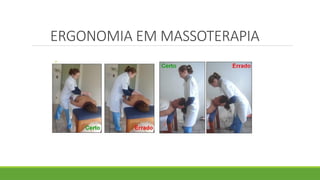 ERGONOMIA EM MASSOTERAPIA
 