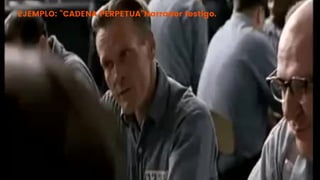 EJEMPLO: "CADENA PERPETUA"Narrador testigo.
 