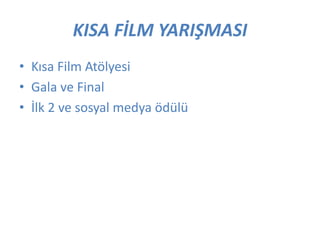 KISA FİLM YARIŞMASI
 
