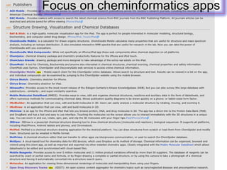 Focus on cheminformatics apps
  Scimobileapps.com




      Default Body
 