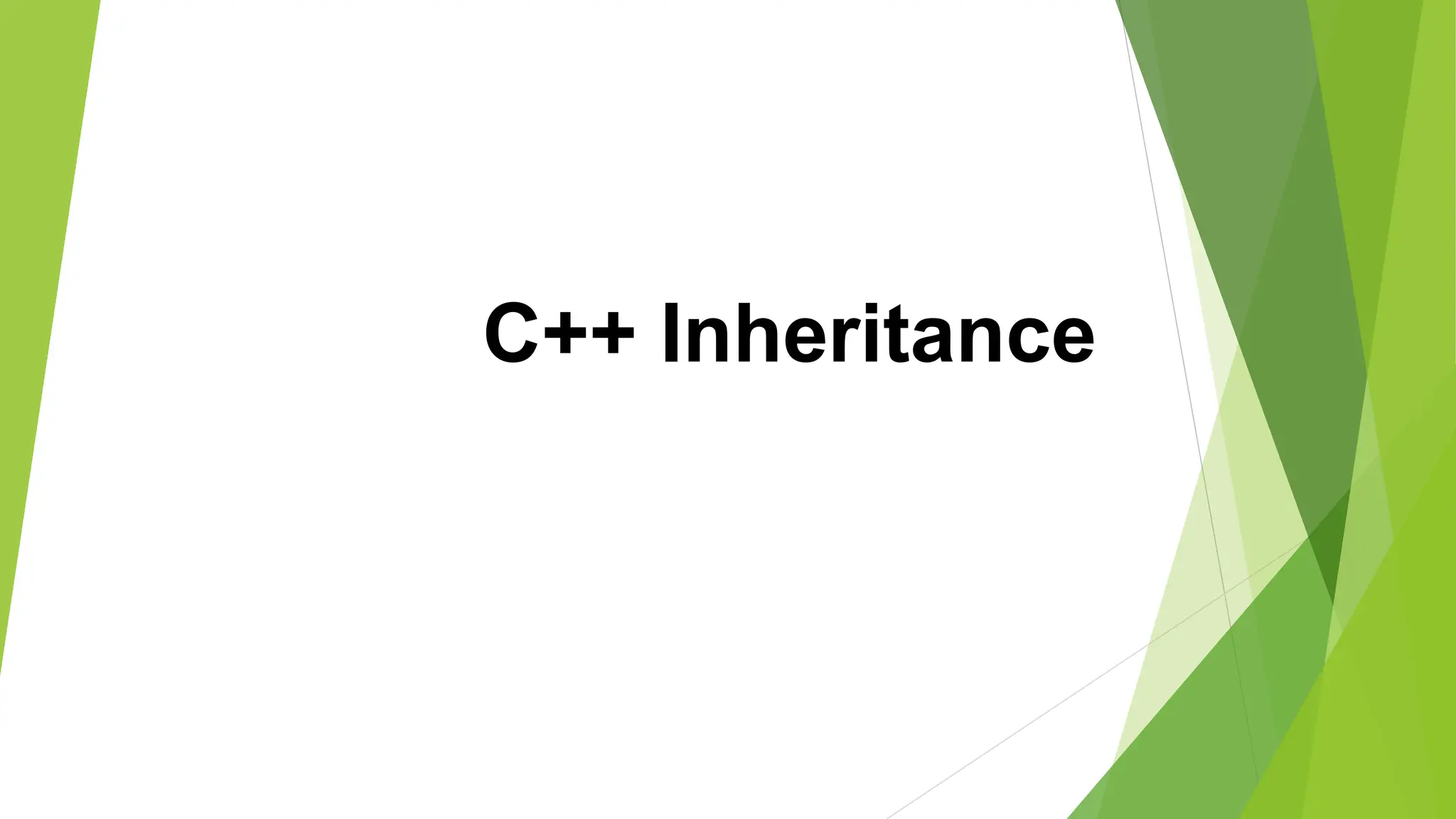 C++ Inheritance.pptx | Programming Languages | Computing