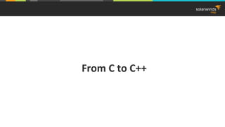 From C to C++
 