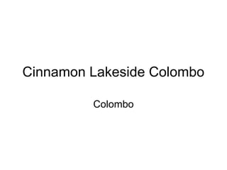 Cinnamon Lakeside Colombo
Colombo
 