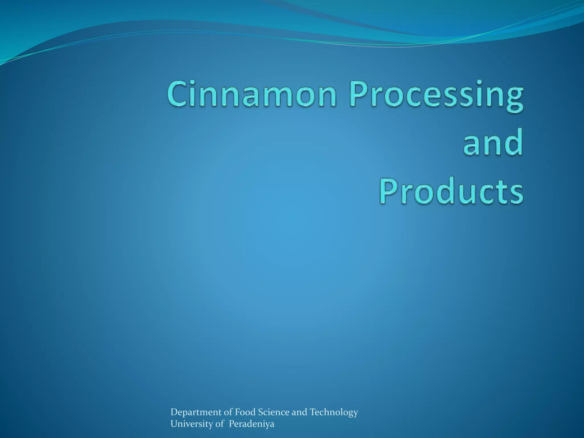 Department of Food Science and Technology 
University of Peradeniya 
 