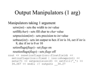 C++InputOutput.PPT