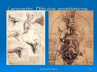 Leonardo. Dibujos anatómicos.




           Quinquecento italiano   50
 