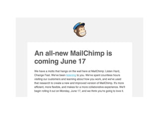Cinque minuti di MailChimp