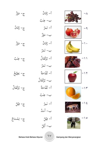 Buah-buahan dalam bahasa arab