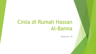 Cinta di Rumah Hassan
Al-Banna
Mukasurat 1-8
 
