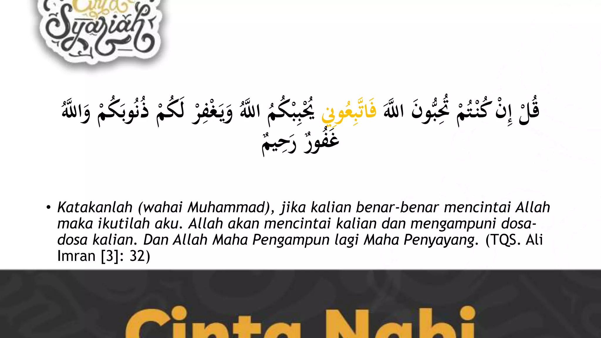 Cinta nabi cinta syariah | PPSX
