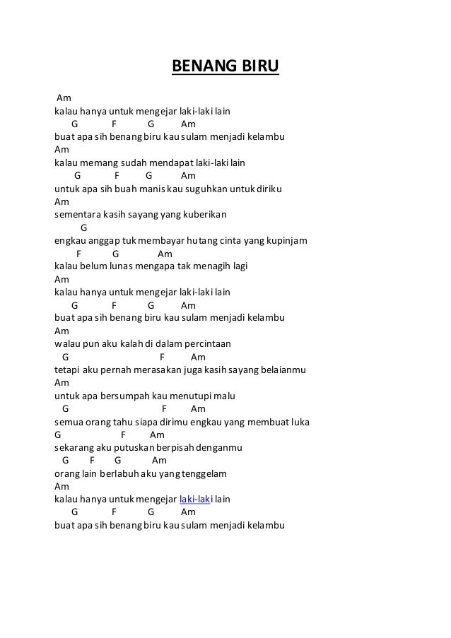 Maksud Lirik Lagu Benang Biru Meggy Z / Maksud lirik lagu benang biru