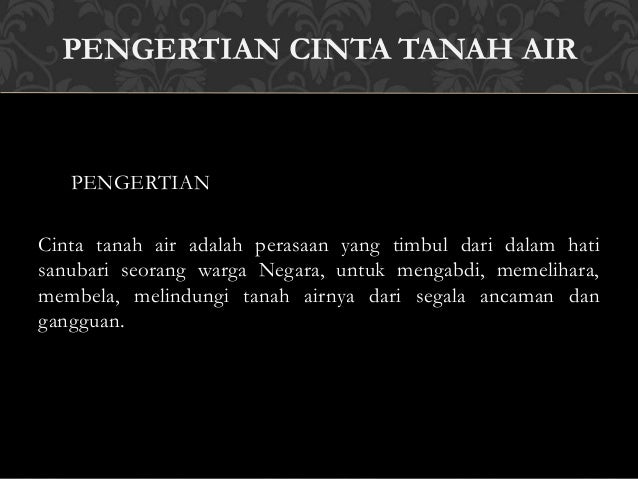 Cinta Tanah Air