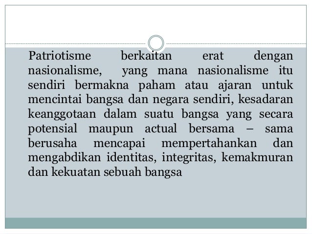 Cinta Tanah Air Dan Patriotisme Power Point