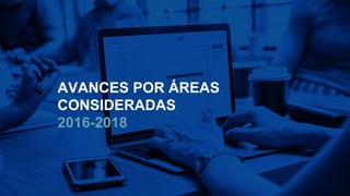 AVANCES POR ÁREAS
CONSIDERADAS
2016-2018
 