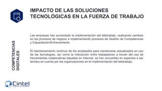 Las empresas han aumentado la implementación del teletrabajo, realizando cambios
en los procesos de negocio e implementand...