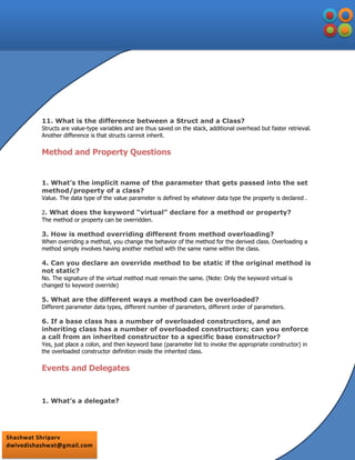 C# interview quesions