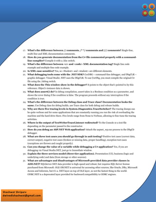 C# interview quesions