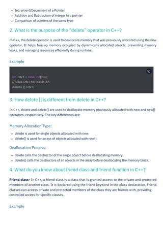 C++ Interview Questions and Answers PDF By ScholarHat | PDF