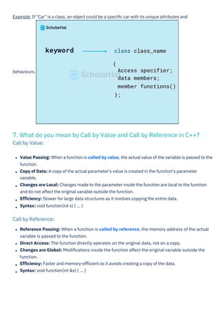 C++ Interview Questions and Answers PDF By ScholarHat | PDF
