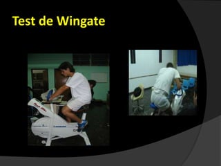 Test de Wingate
P = Carga * V (rpm) * 6 metros,
 