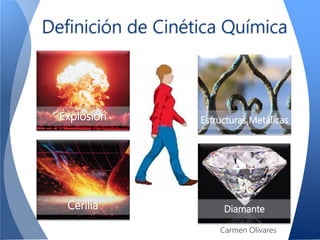 Definición de Cinética Química
Explosión
Cerilla
Estructuras Metálicas
Diamante
Carmen Olivares
 