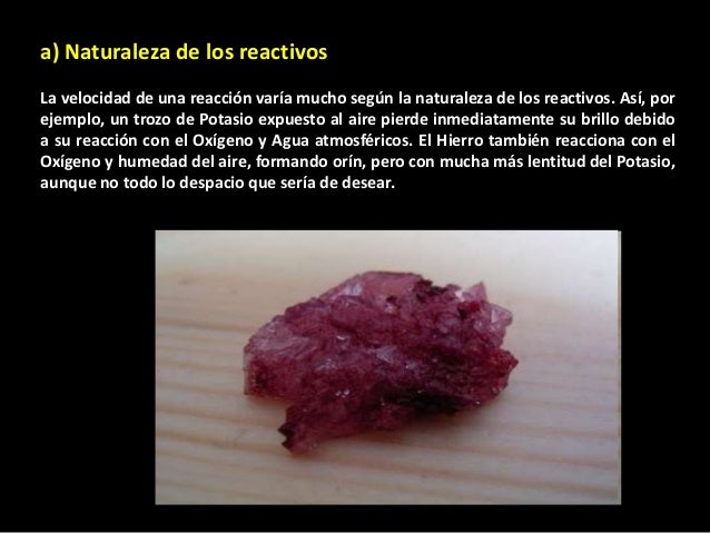 Cinética química. velocidad de reacción