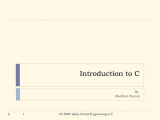 C introduction | PPT