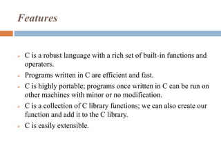 Introduction to C Programming Language | PPT