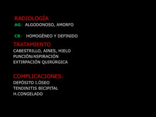 POSTERIORMENOS FRECUENTECONVULSIONES, CHOQUE ELÉCTRICO, DIRECTO ANT.MÁS FRECUENTE “RETROGLENOIDE”DOLOR Y ANTECEDENTERX AXILAR , TRANS-TORÁCICA, TANGENCIAL DE ESCÁPULA (SUBLUXACIÓN, ROTAC. INTERNA, TROQUITER SOBRE GLENA)TRATAMIENTO : SIMILAR (ADUCC.-R.INT)