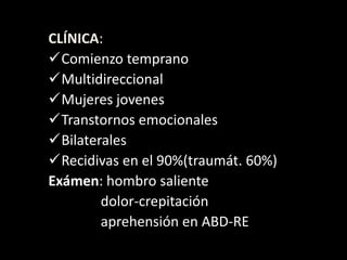 RX: inespecífica!!:Irregularidades