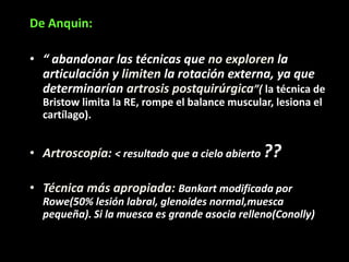 TTO:CONSERVADOR               QUIRÚRGICO:TRANSF. A CORACOIDES