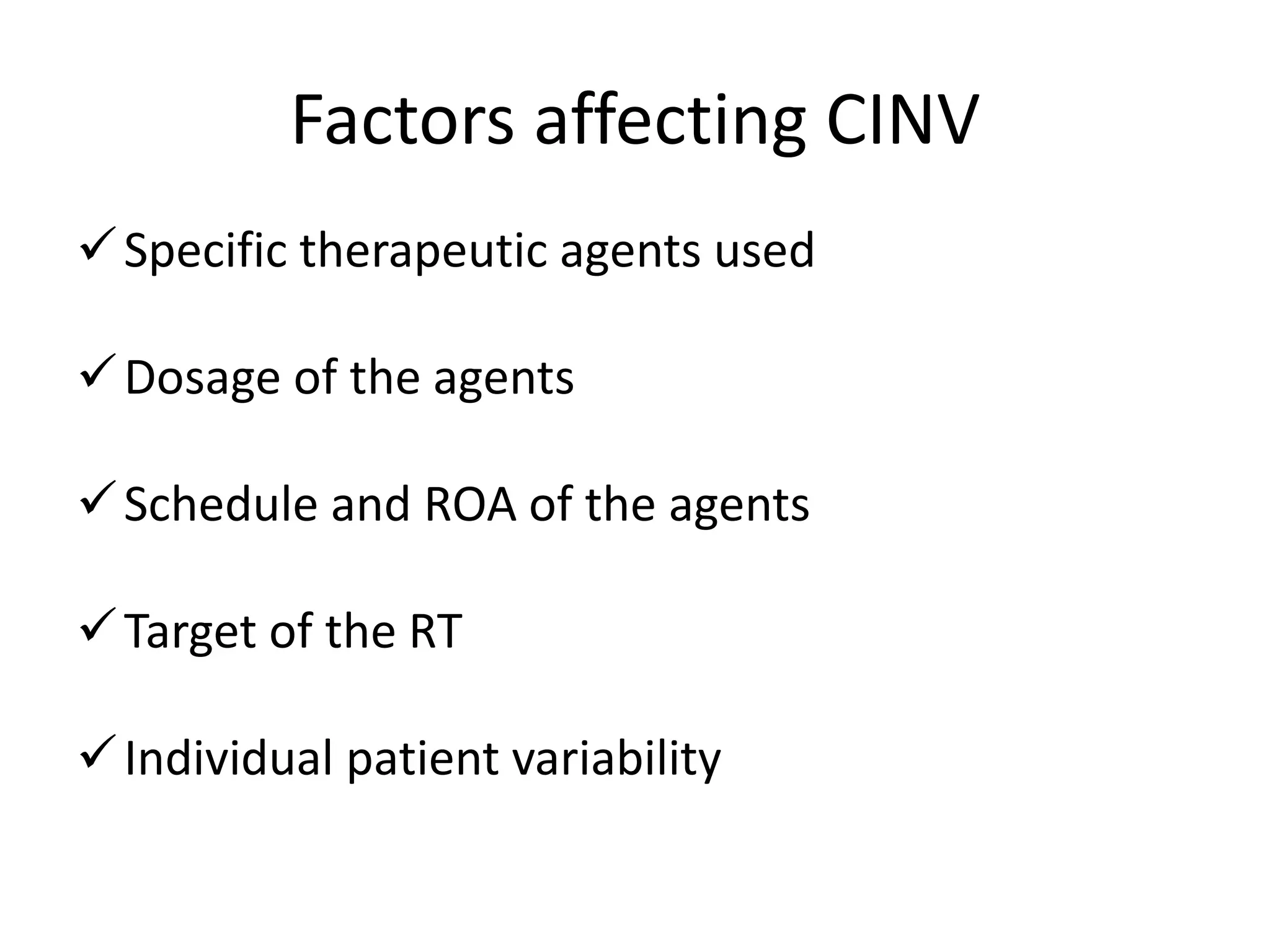 Cinv Pathophys Chemotherapy induced Nausea and Vomiting (CINV) - Dhaval joshi | PPTX