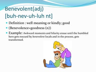 Benevolent Example Cinvocabulary | PPTX