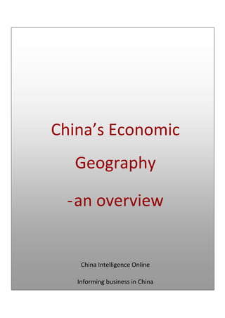 [object Object],Table of Contents  TOC  
1-3
    1Table of Contents PAGEREF _Toc243649486  1 2The Geography of China’s Economic Environment PAGEREF _Toc243649487  2 2.1Overview PAGEREF _Toc243649488  2 2.2The Pearl River Delta (PRD) PAGEREF _Toc243649489  5 2.2.1General Overview PAGEREF _Toc243649490  5 2.2.2Logistical Overview PAGEREF _Toc243649491  6 2.2.3Key Dynamics PAGEREF _Toc243649492  6 2.3The Yangtze River Delta (YRD) PAGEREF _Toc243649493  8 2.3.1General Overview PAGEREF _Toc243649494  8 2.3.2Logistical Overview PAGEREF _Toc243649495  8 2.3.3Key Dynamics PAGEREF _Toc243649496  9 2.4Bohai Bay PAGEREF _Toc243649497  10 2.4.1General Overview PAGEREF _Toc243649498  10 2.4.2Logistical overview PAGEREF _Toc243649499  10 2.4.3Key Dynamics PAGEREF _Toc243649500  11 2.5Southwest China PAGEREF _Toc243649501  12 2.5.1General Overview PAGEREF _Toc243649502  12 2.5.2Logistical Overview PAGEREF _Toc243649503  12 2.5.3Key Dynamics PAGEREF _Toc243649504  13 2.6The Northeast PAGEREF _Toc243649505  15 2.6.1General Overview PAGEREF _Toc243649506  15 2.6.2Logistical Overview PAGEREF _Toc243649507  15 2.6.3Key Dynamics PAGEREF _Toc243649508  16 2.7The Northwest PAGEREF _Toc243649509  17 2.7.1General Overview PAGEREF _Toc243649510  17 2.7.2Logistical Overview PAGEREF _Toc243649511  17 2.7.3Key Dynamics PAGEREF _Toc243649512  18 2.8Central China PAGEREF _Toc243649513  19 2.8.1General Overview PAGEREF _Toc243649514  19 2.8.2Logistical Overview PAGEREF _Toc243649515  19 2.8.3Key Dynamics PAGEREF _Toc243649516  19 2.9The Yangtze River (China’s Third Coast) PAGEREF _Toc243649517  21 2.9.1Logistical Overview PAGEREF _Toc243649518  21 2.9.2Key Dynamics PAGEREF _Toc243649519  22 2.10The East Coast (and Fujian) PAGEREF _Toc243649520  24 2.10.1General Overview PAGEREF _Toc243649521  24 2.10.2Logistical Overview PAGEREF _Toc243649522  24 2.10.3Key Dynamics PAGEREF _Toc243649523  25 The Geography of China’s Economic Environment Overview The Chinese economy is better understood not as a single unit but rather a decentralised collection of several regional economies that interact with one another less than one might expect. This arrangement—which differs from other large countries such as the United States—results from China’s transition from a command to a market economy. In the 1980s, China initiated economic reforms by transferring control of many state-owned enterprises to provincial and local authorities. These authorities embarked on experimental reforms that, if proven successful, were later applied by the national government.  Decentralisation has largely worked; the Chinese have thus far managed a transition to a market economy relatively smoothly. In contrast, the ‘shock therapy’ implemented by the USSR led to widespread economic catastrophe in that country and a subsequent devastating drop of living standards for many. Living standards in China, on the other hand, have continually risen since initial economic reforms were implemented in the late 1970s. Yet the consequences of decentralisation have not been entirely positive. During the 1980s and 1990s, individual Chinese provinces—and in some cases municipalities such as Shanghai—erected barriers to domestic trade and practised import-substitution as if they were separate countries. This lack of cooperation, exacerbated by GDP targets, meant the Chinese economy failed to utilise many comparative advantage opportunities.  These inefficiencies persisted despite China’s overall integration into the global economy. In essence, regions within China had closer economic ties with foreign countries than amongst each other.  Such fragmentation has resulted in the apparent lack of major, globally recognized companies emerging from China, particularly given the size of its economy. Larger Chinese firms have enormous difficulty managing their parent-subsidiary networks; companies under the same corporate umbrella often fail to cooperate and even work at cross-purposes.  The underdeveloped domestic mergers and acquisitions (M&A) market also exemplifies the problem with localization. Leaders of certain industries often dominate market share in certain individual markets yet have enormous difficulty consolidating these gains nation-wide. The absence of major firms, many China-watchers believe, will impede Chinese efforts to compete in a globalized economy. Building national markets, then, may be necessary. To do so, the Chinese government can reduce inefficiency by enforcing national standards for road transport and simplifying the tax system. Establishing a law akin to the Commerce Clause in the United States would also smooth the path to a truly national economy. In the meantime, however, China is likely to be defined by its disparate economic regions. The three largest and most important of these are on the east coast; the Pearl River Delta abutting Hong Kong, the Yangtze River Delta surrounding Shanghai, and the Bohai Bay region near Beijing.  Emerging markets, many lying further inland, are noted for their strengthening ties to international markets. For example, north-eastern China, an industrial region once known for its loss-making state-owned enterprises, has reached out to Russia.  Likewise, southwest China has established important transport links to Southeast Asia and has positioned itself as China’s gateway to the increasingly vital region. Northwest China has similarly emerged as a key link to the energy-rich markets of Central Asia. The Shanghai Cooperative, a multi-lateral institution comprising China and several ex-Soviet Central Asian states, exemplifies the growing importance of these ties. Finally, central China has positioned itself as a bridge linking the developed markets of the east coast with the rising areas out west. Wuhan, inland China’s largest city and a major stop on the Yangtze River, has the potential to act as a pivot linking the many disparate spokes in the Chinese wheel. As these regions maintain a large degree of economic autonomy from Beijing, a further consideration of their individual characteristics helps illuminate trends of the Chinese economy as a whole.  Whilst some of these regions may include, or indeed overlap with, other regions they have been segmented in this way as each maintains its own distinct internal dynamics that are of regional importance.  Primary economic hubs consist of: ,[object Object]