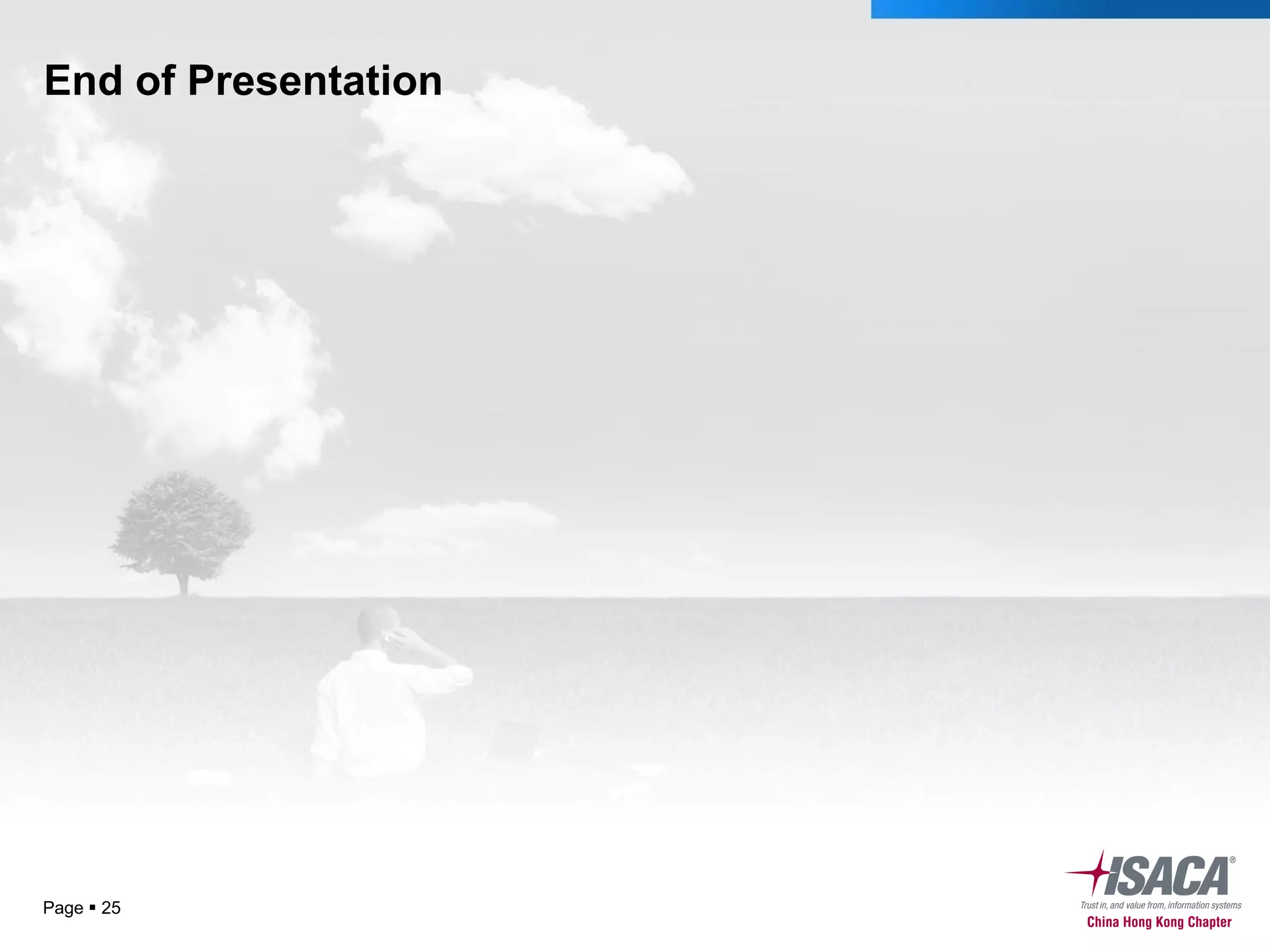 End of Presentation Page     