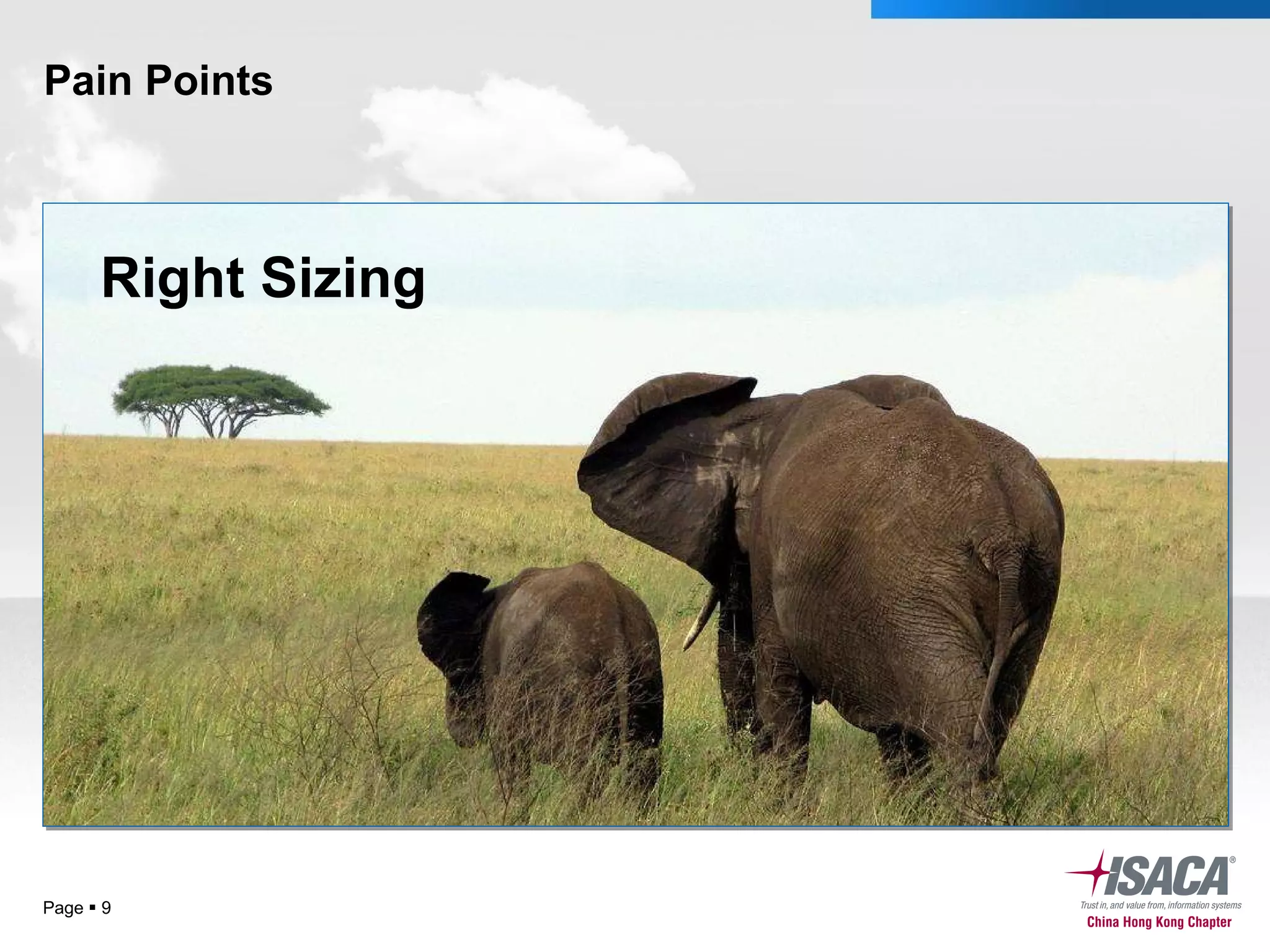 Pain Points Page     Right Sizing 